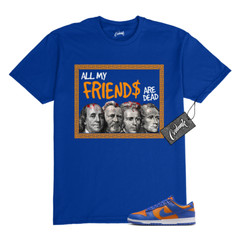 Dunk Knicks Team Royal Blue Orange Low Bright Ceramic T Shirt to Match FRIENDS