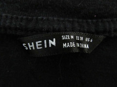 Shein T-Shirt Men Medium Black Asian Dragon Graphic Warrior Theme