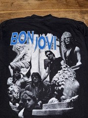 Vintage Bon Jovi T-Shirt Size Large Black 90s These Days Tour Rock Band Graphic