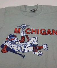 Vintage 80s Michigan District Baseball Team T Shirt Vtg Tigers Sport USA Detroit