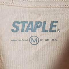 Staple Pigeon T Shirt Mens Medium Khaki Cotton Embroidered Logo Street Wear