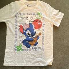 Disney Stitch “Locally Famous” Men’s White Graphic Crew Neck T-Shirt Size M