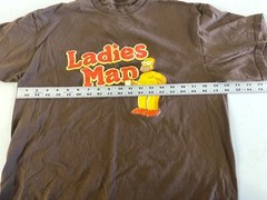Men’s T-Shirt Brown Graphic Print Novelty The Simpsons Homer Ladies Man Pullover