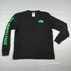 The North Face Hit Graphic T Shirt Men Large Black Cotton Long Sleeves Crew Neck