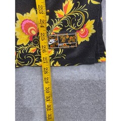 Nike Floral Print T-Shirt Mens Large Black Yellow Athletic Cut Futura Logo Tee