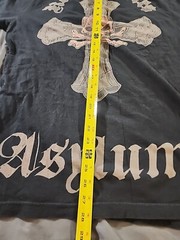Vintage Asylum Rot In Pieces Shirt Mens XL Skull Cross Y2K Grunge Goth Biker