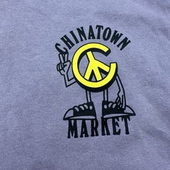 Chinatown Market T Shirt Mens S Pale Purple Short Sleeve Peace Sign City Modern