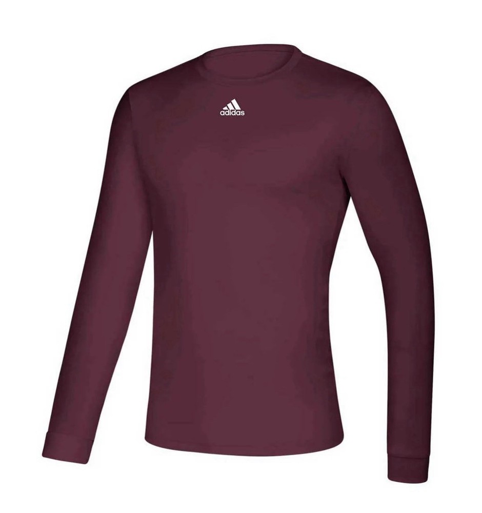 adidas Creator Long Sleeve Tee Maroon EK0128 Men’s Size XL New W Tags