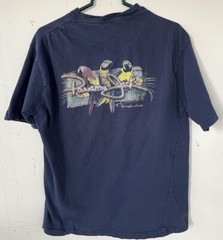 Panama Jack Logo Parrot-dise Navy T-Shirt L 100% Cotton Well Broken In