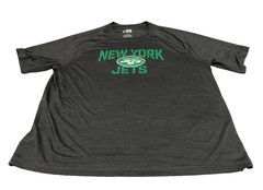 NFL Team Apparel New York Jets Jersey T-Shirt Mens 2XL Gray