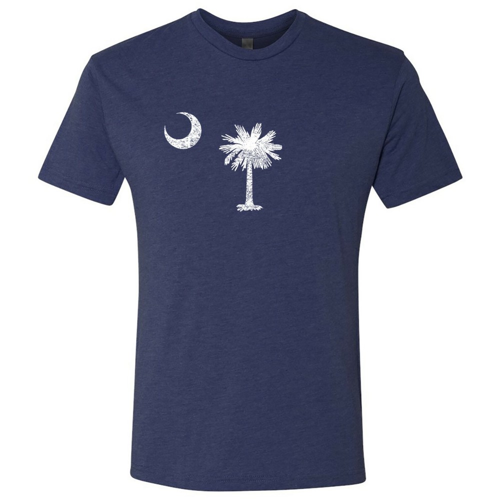 South Carolina Flag State Pride Premium Triblend Mens T-Shirt – Vintage Navy