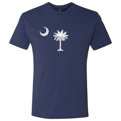 South Carolina Flag State Pride Premium Triblend Mens T-Shirt – Vintage Navy