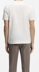 BOSS X ASTON MARTIN MERCERISED-COTTON T-SHIRT WITH WING DETAIL Classic white cre