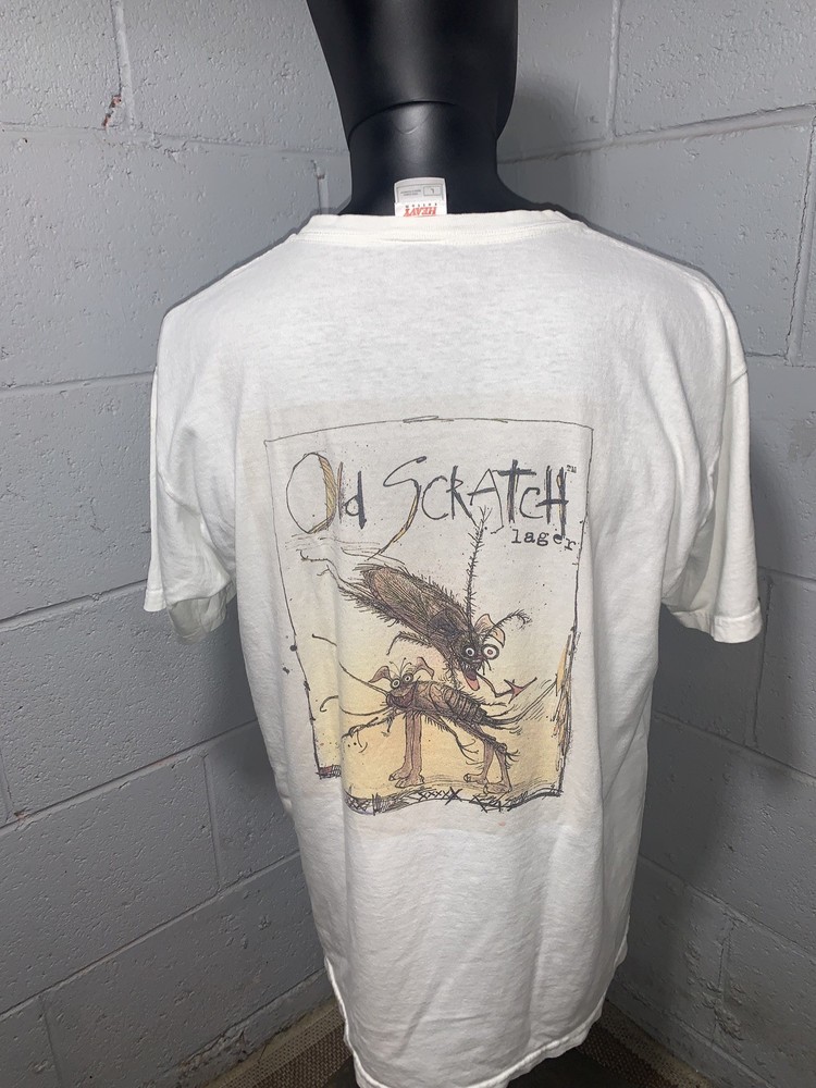 Rare Vintage Ralph Steadman Flying Dog Brewery T Shirt Large “Old Scratch”