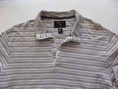 Converse Black Canvas Cotton Stripe Short Sleeve Men Henley T-Shirt L (G) U22.G9