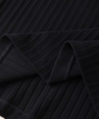 1950s Ribbed Cotton-Spandex Blend T-Shirt – Black Non Stock Mfg. Co. XL