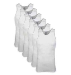 Gildan Mens A-Shirts 6PK White SM-3XL ( Slightly Imperfect)