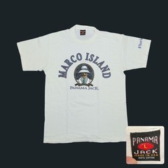 Vintage Panama Jack Mens T Shirt Marco Island Monocle 90s Single Stitch Large