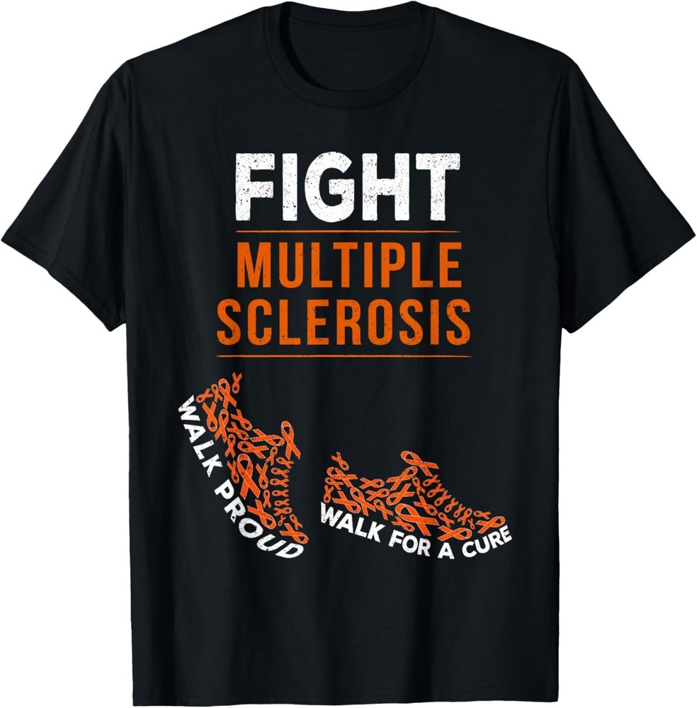 Funny Fight Multiple Sclerosis MS Awareness Warrior Ribbon Gift Unisex T-Shirt