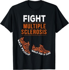 Funny Fight Multiple Sclerosis MS Awareness Warrior Ribbon Gift Unisex T-Shirt