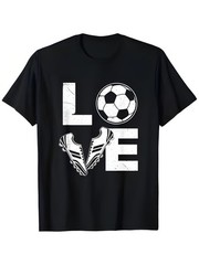Men’S 2D Retro Football T-Shirt Casual, Print, Slight Stretch Fabric, Crew Ne