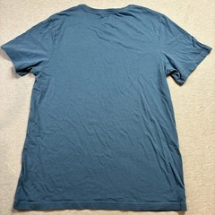 Pact Softspun Crew Neck T Shirt Mens Small Blue Organic Cotton Logo Standard Fit