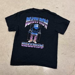 Death Row Records Graphic T-Shirt Black Purple Logo Electric Chair Mens Small