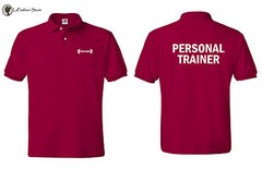 Personal Trainer Fitness Polo Shirts with custom name on the left chest S-5XL