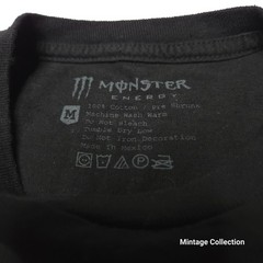 Monster Energy Drink Unleash The Beast Black Big Print Crewneck Shirt Size M