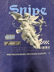 Kittl Apparel Co. Angel Cherub Snipe Purple washed Large T-shirt Streetwear Logo