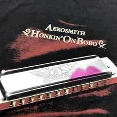 Vintage Aerosmith Shirt Mens Medium Black Honkin On Bobo Tour 2004 Graphic