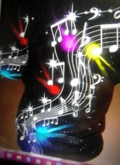 MUSICAL NOTES Men’s T-Shirt Music Lover XL SIZE 42 POLYESTER DOUBLE SIDED