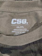 CSG T-Shirt 2XL 2TG Camo Short Sleeve 60% Cotton Crew Neck Mens