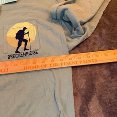 ComfortWash Hanes Breckenridge Colorado Hiking T-Shirt Green Mens Large NWT