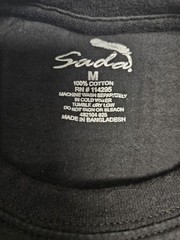 Lot of 3 – Sada Men’s Short Sleeve T-Shirt Black 100% Cotton Crew Neck Size M