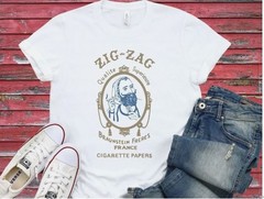 Zig Zag T-shirt. 100% Cool Cotton, men unisex tshirt