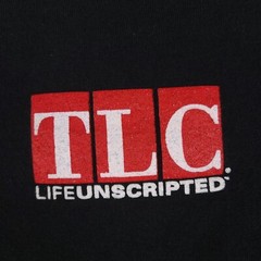 Vintage Discovery Channel TLC Trading Spaces T-Shirt Large Black Short Sleeve