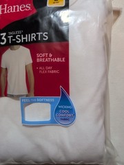 Hanes Men’s ComfortSoft 3 Pack Crew Neck, Tagless T-Shirts – White, Large 42-44