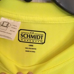 New With Tags Hi Visibility Short Sleeve Tee Size Large
