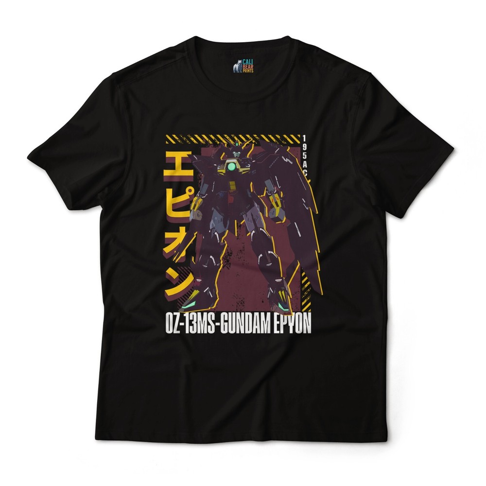 Mobile Suit Gundam Wing OZ-13 MS Gundam Epyon Anime Graphic Art Cotton T-Shirt