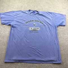 Vintage Snowboarding Shirt Men 2XL Work Sucks I’m Going Riding Sunlight Colorado