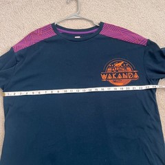 Marvel Black Panther World of Wakanda Long Sleeve T Shirt Men XL Orange Navy