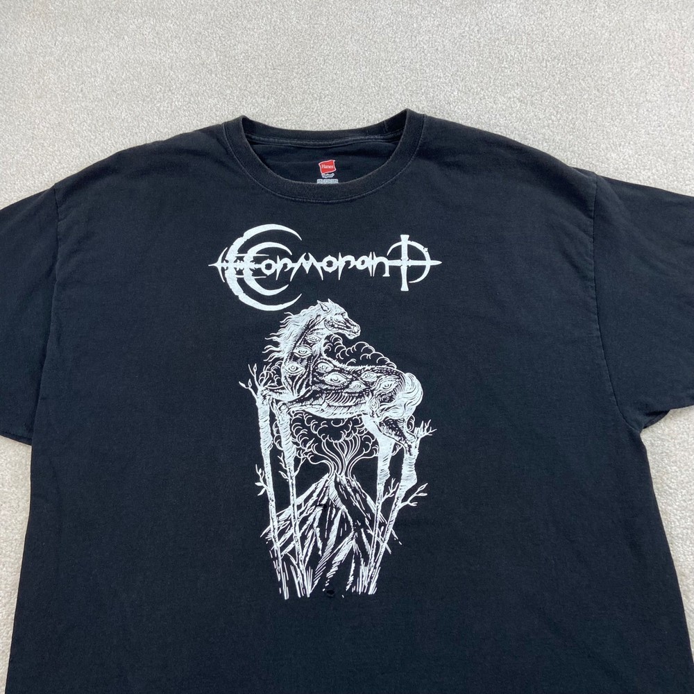Cormorant T-Shirt Mens 2XL Black Band Graphic Progressive Metal Horse