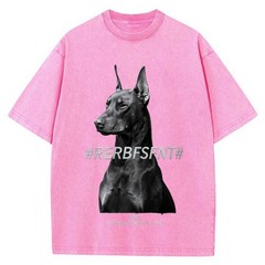 100% Cotton Oversized T-Shirt, Monochrome Doberman Vintage Streetwear Unisex Tee