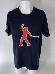 Barstool Sports Tiger Woods T-Shirt Men XL Navy Cotton American Flag YGI P5-48