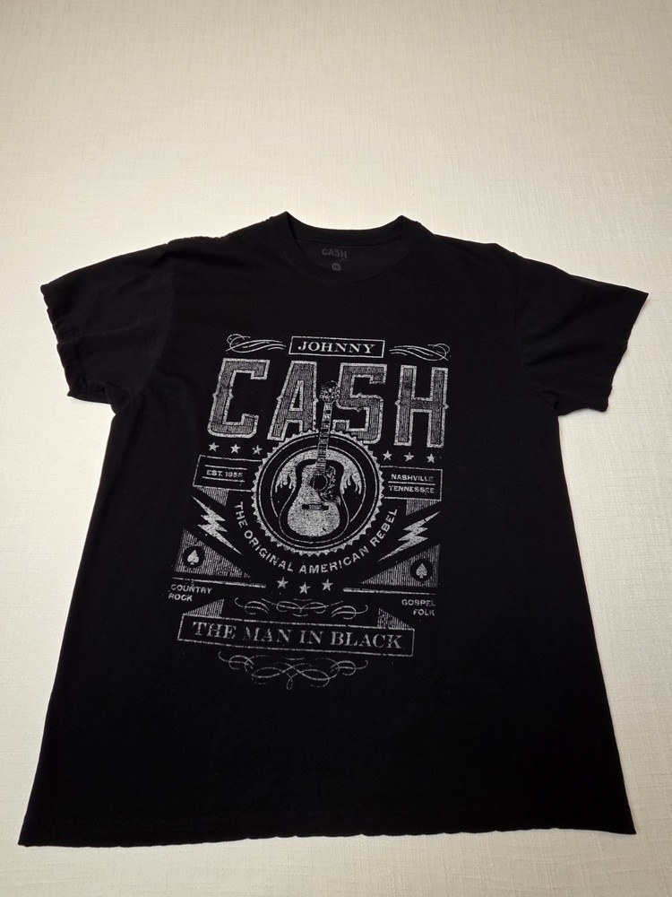 Johnny Cash T-Shirt, The Man in Black Shirt Men’s Size Large L