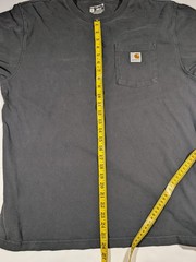 Carhartt K87 Shirt Mens Large Black Short Sleeve Pocket Loose Fit Tee Workwear