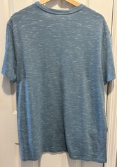 Goodfellow & Co Men’s Blue Heathered Crew Neck Short Sleeve T-Shirt L, Std Fit