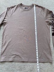 Carhartt Loose Fit Brown Long Sleeve Crew Neck Logo T-Shirt Men’s L TK0231-M