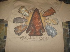 Indian artifact arrowhead kirk corner notch spear point t shirt